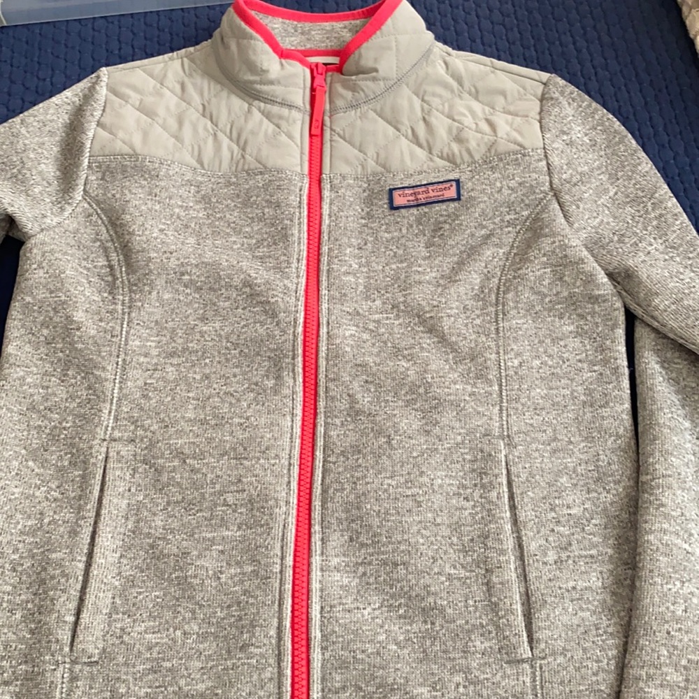 Like new Vineyard Vines girls fleece jacket 10-12